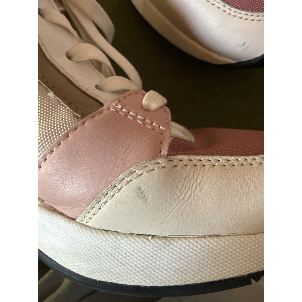 Michael Kors Georgie Mixed Media Trainers Womens 6.5 Pink Cream Wedge - Picture 11 of 13